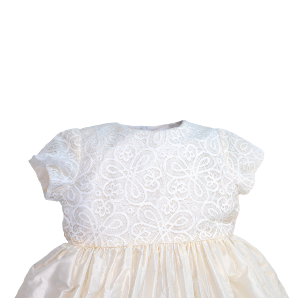 Flower Girl Embroidery & Silk Dress