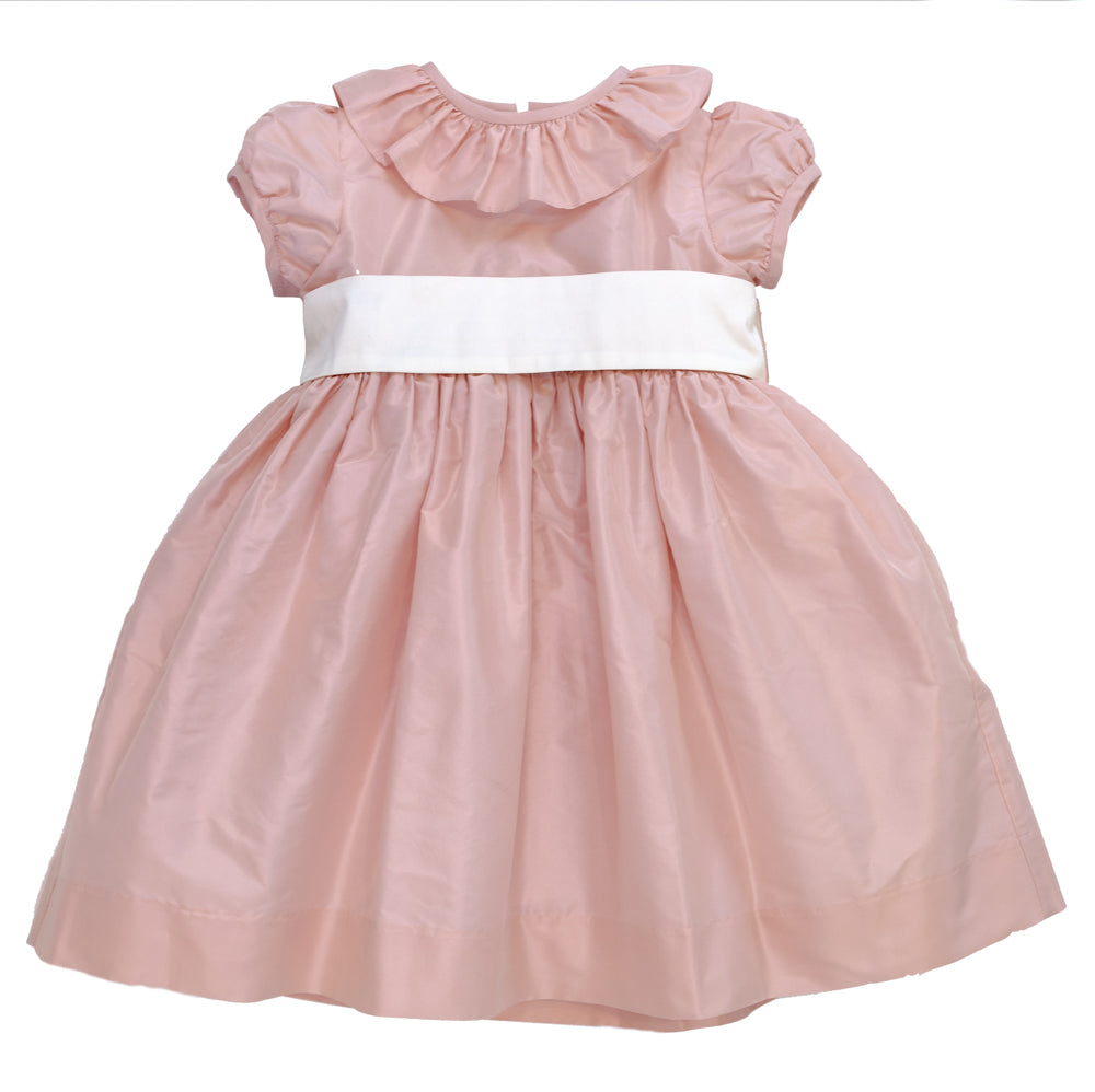 Flower Girl Pink Silk Dress