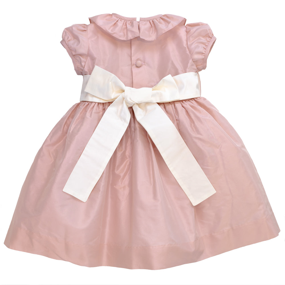 Flower Girl Pink Silk Dress