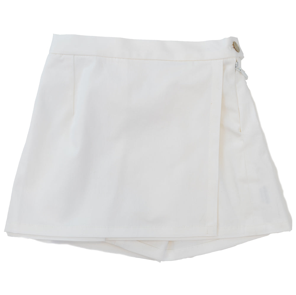 Girl White Skort