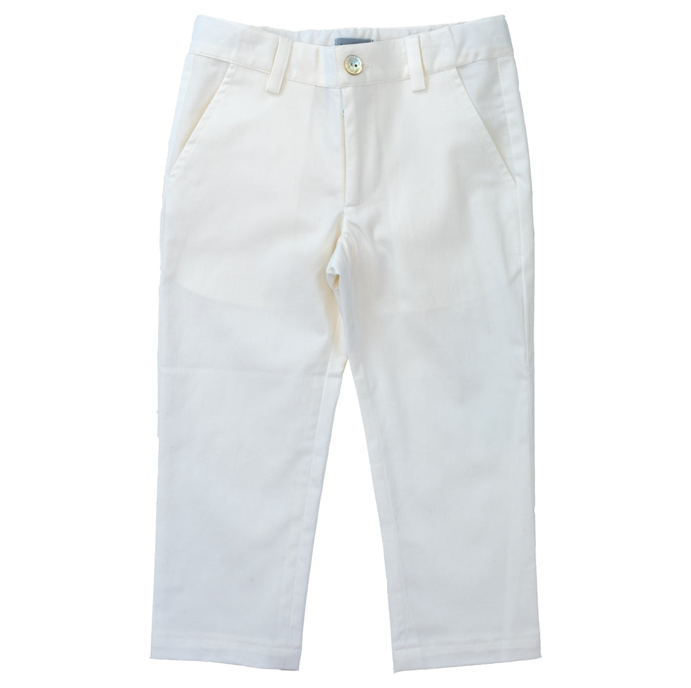 Boy White Classic Trousers