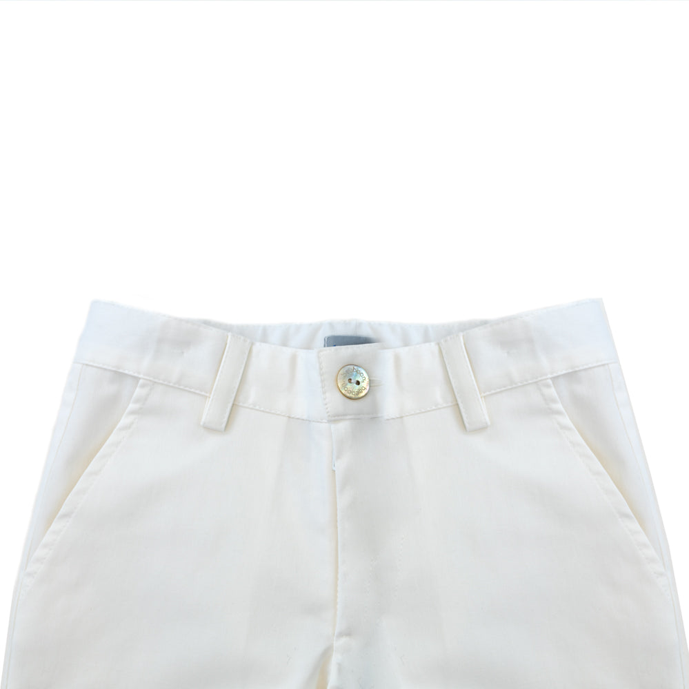 Boy White Classic Trousers