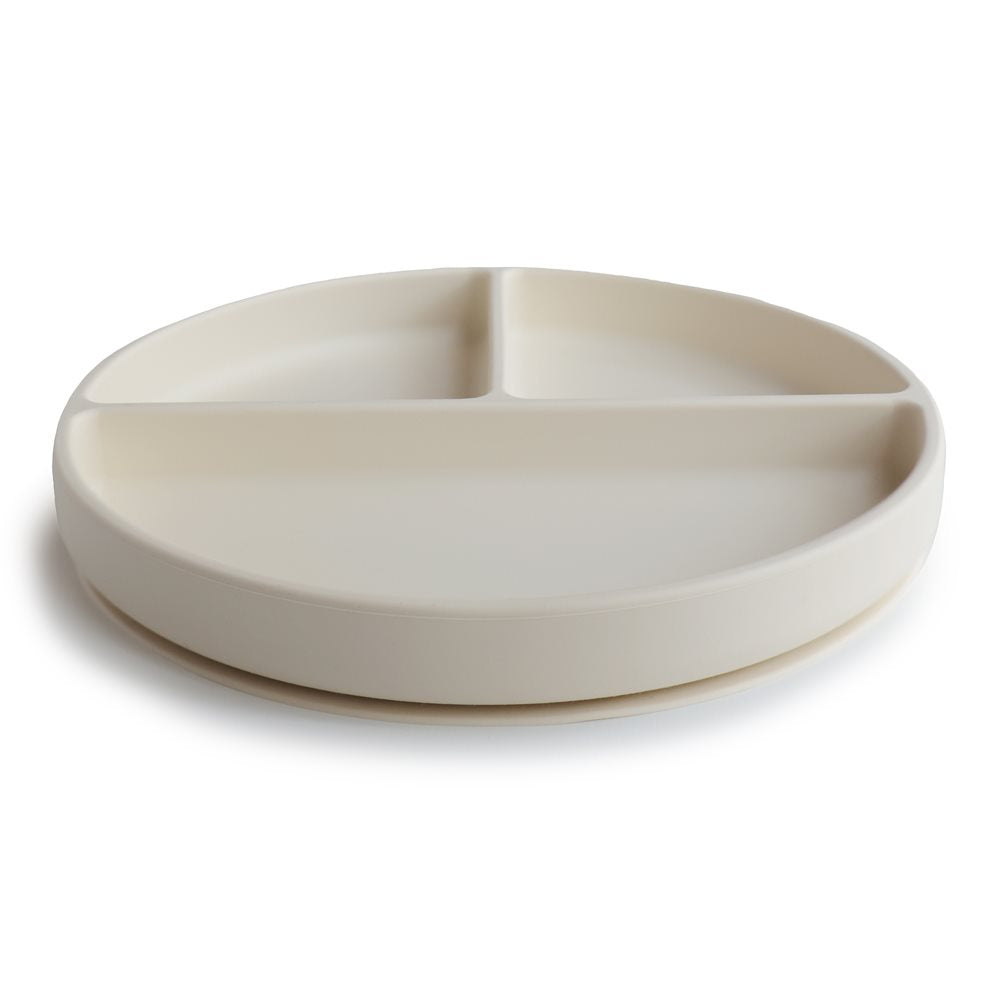 Mushie Silicone Suction Plate Ivory