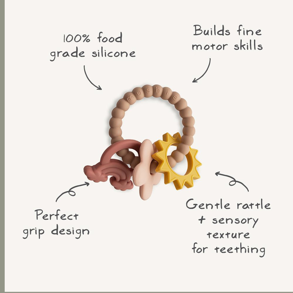 Mushie Teething Ring Space