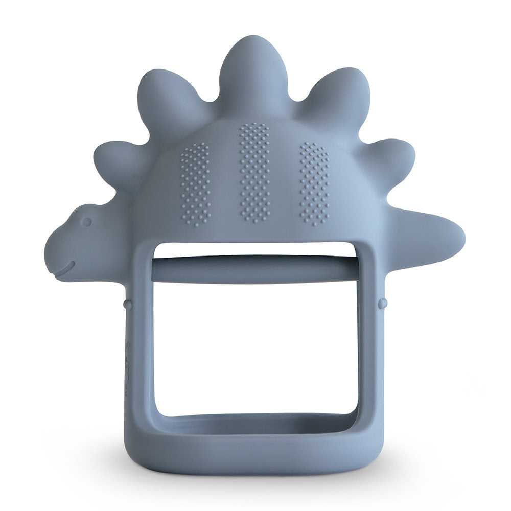 Mushie No-Drop Dino Sensory Teether Tradewinds