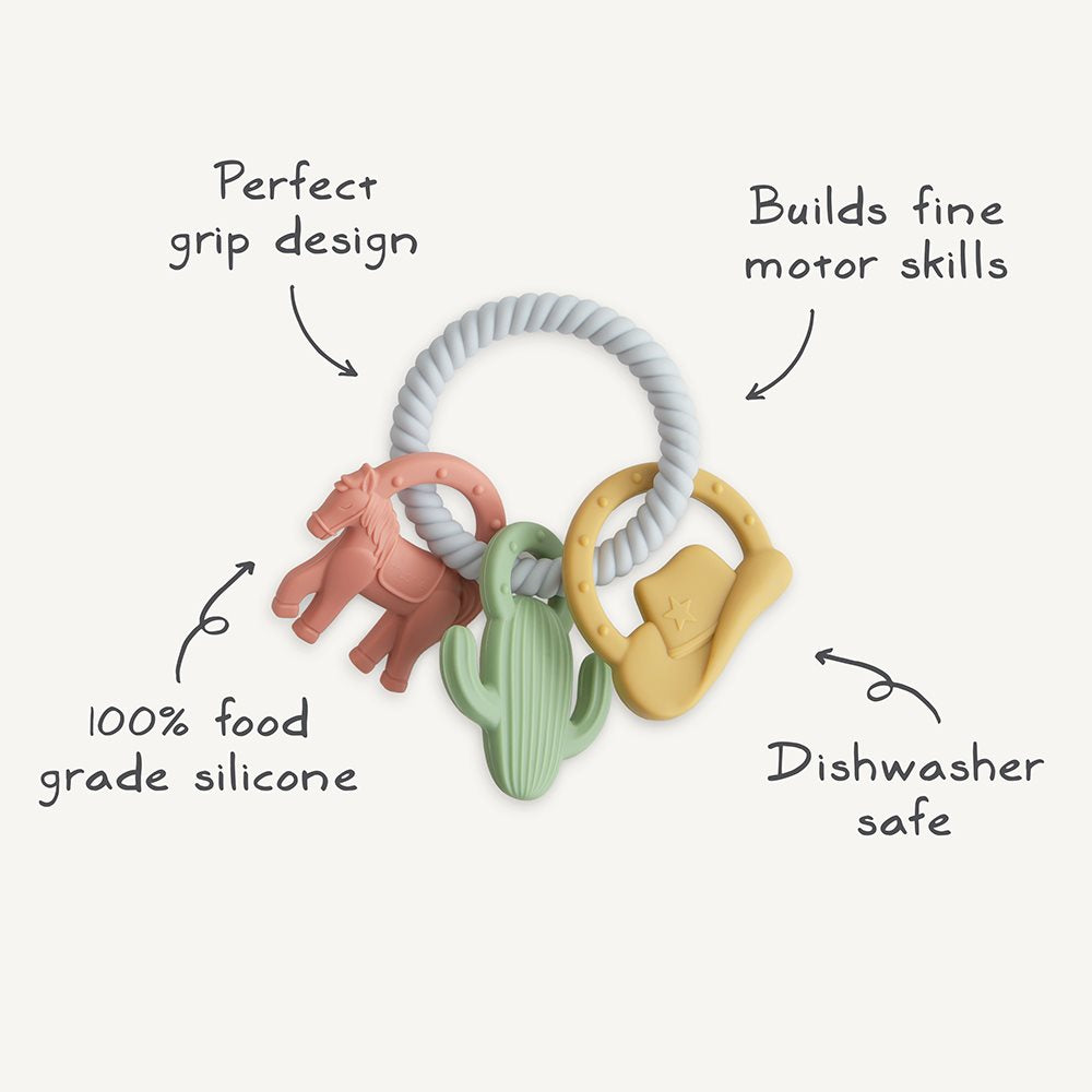 Mushie Teething Ring Western
