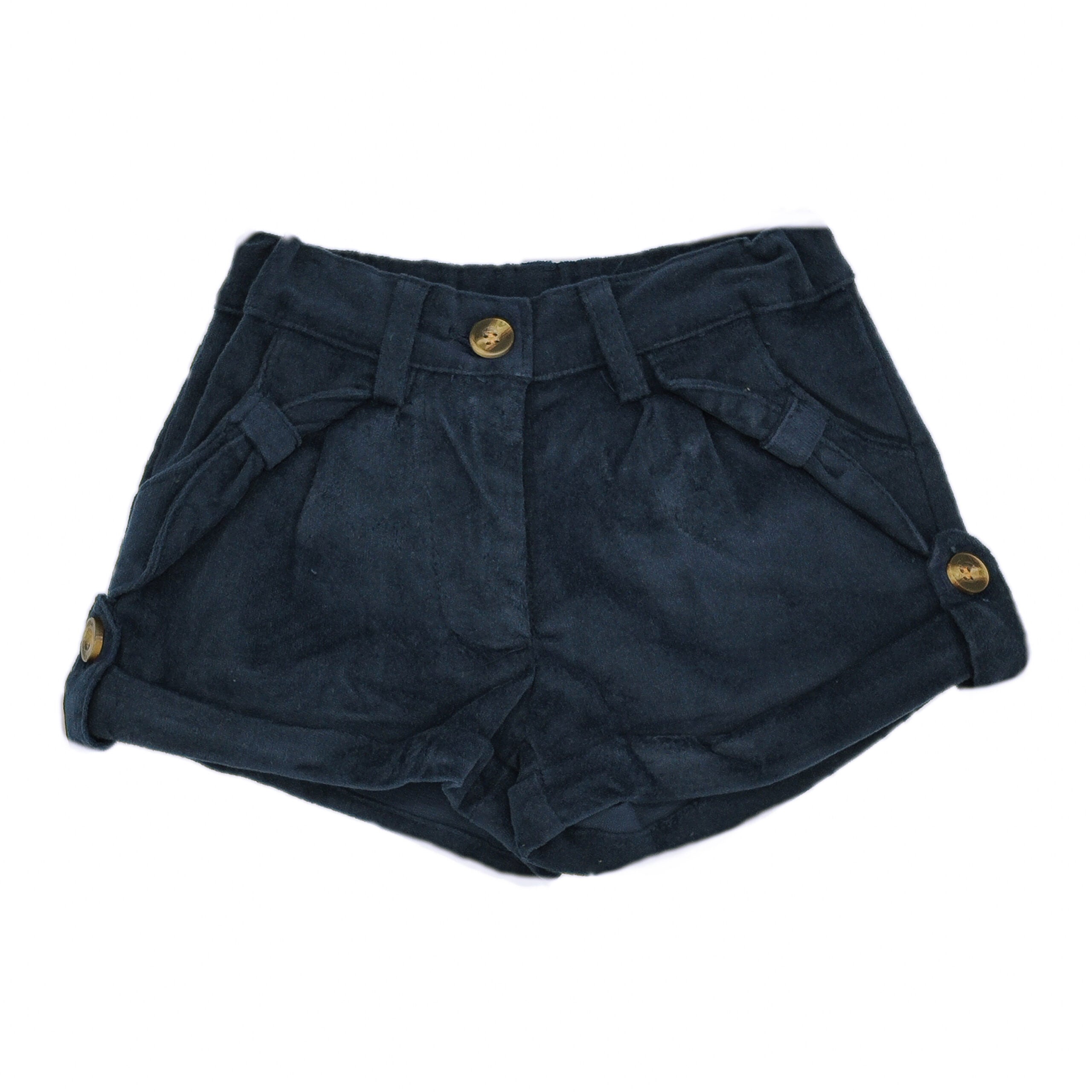Girl Navy Classic Shorts With Bows