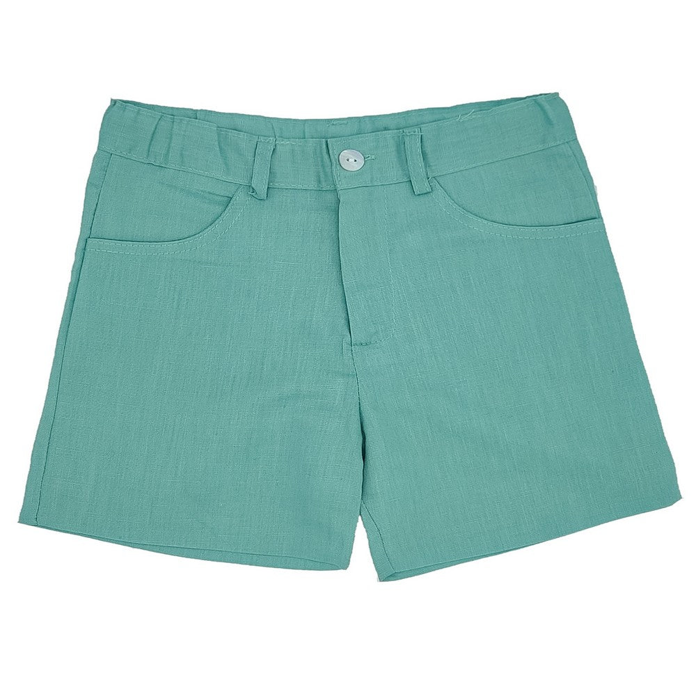 Boy Green Linen Shorts