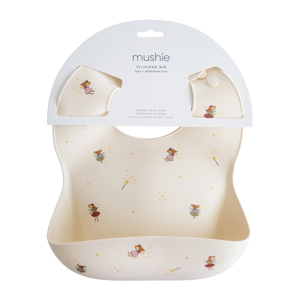 Mushie Silicone Bib Fairy Mice