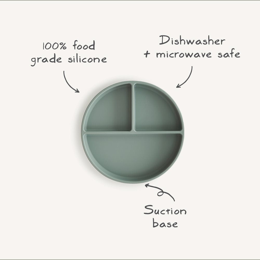 Mushie Silicone Suction Plate Ivory