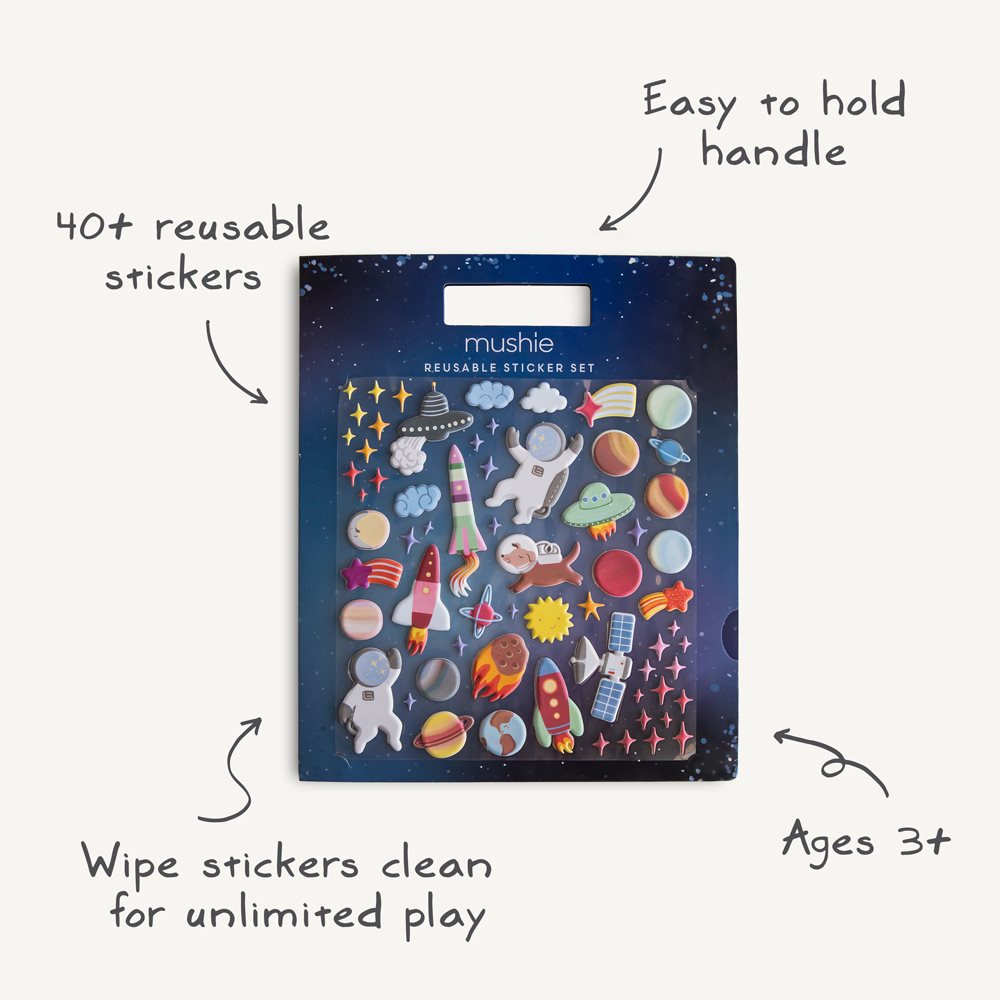 Mushie Reusable Sticker Set Farm
