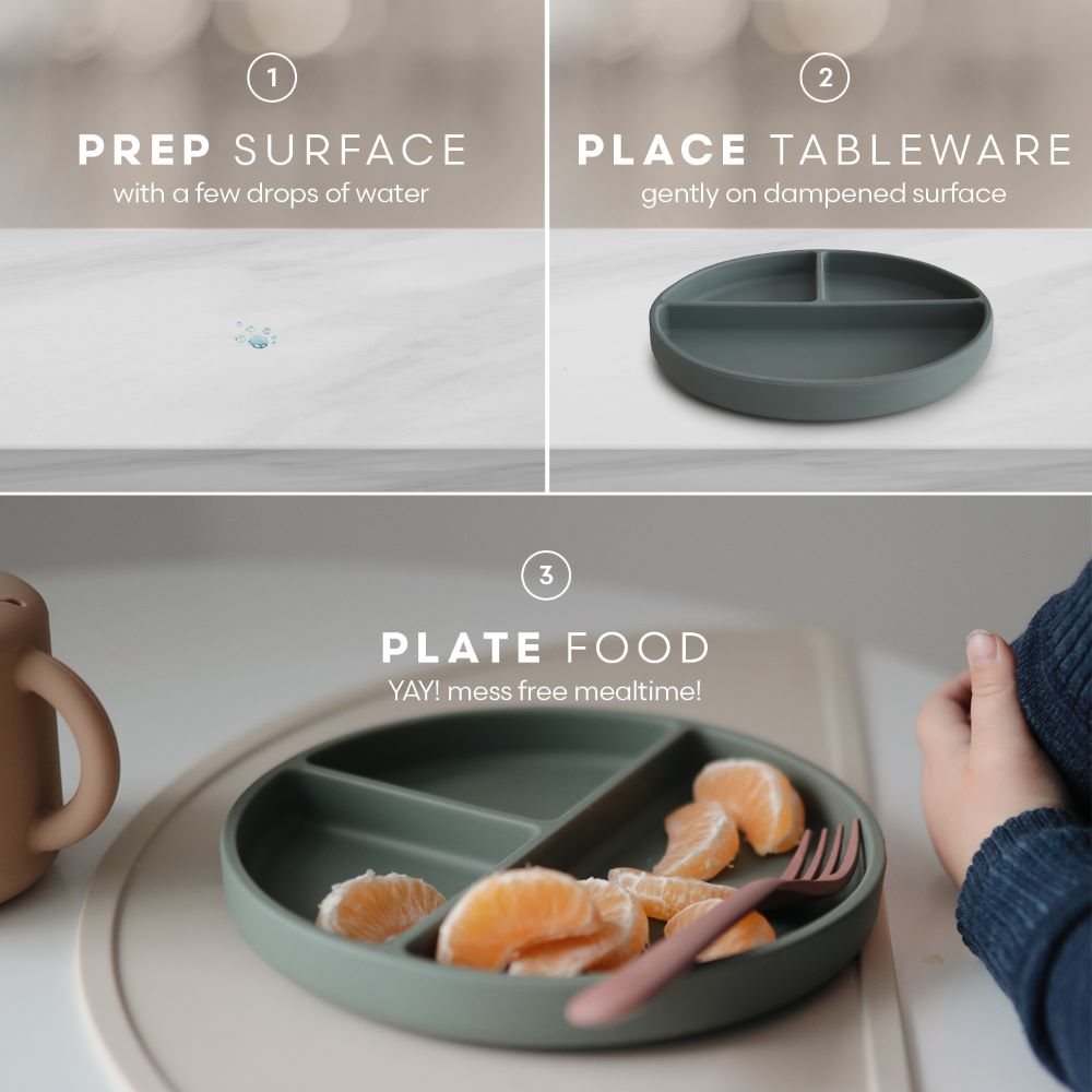 Mushie Silicone Suction Plate Pale Daffodil