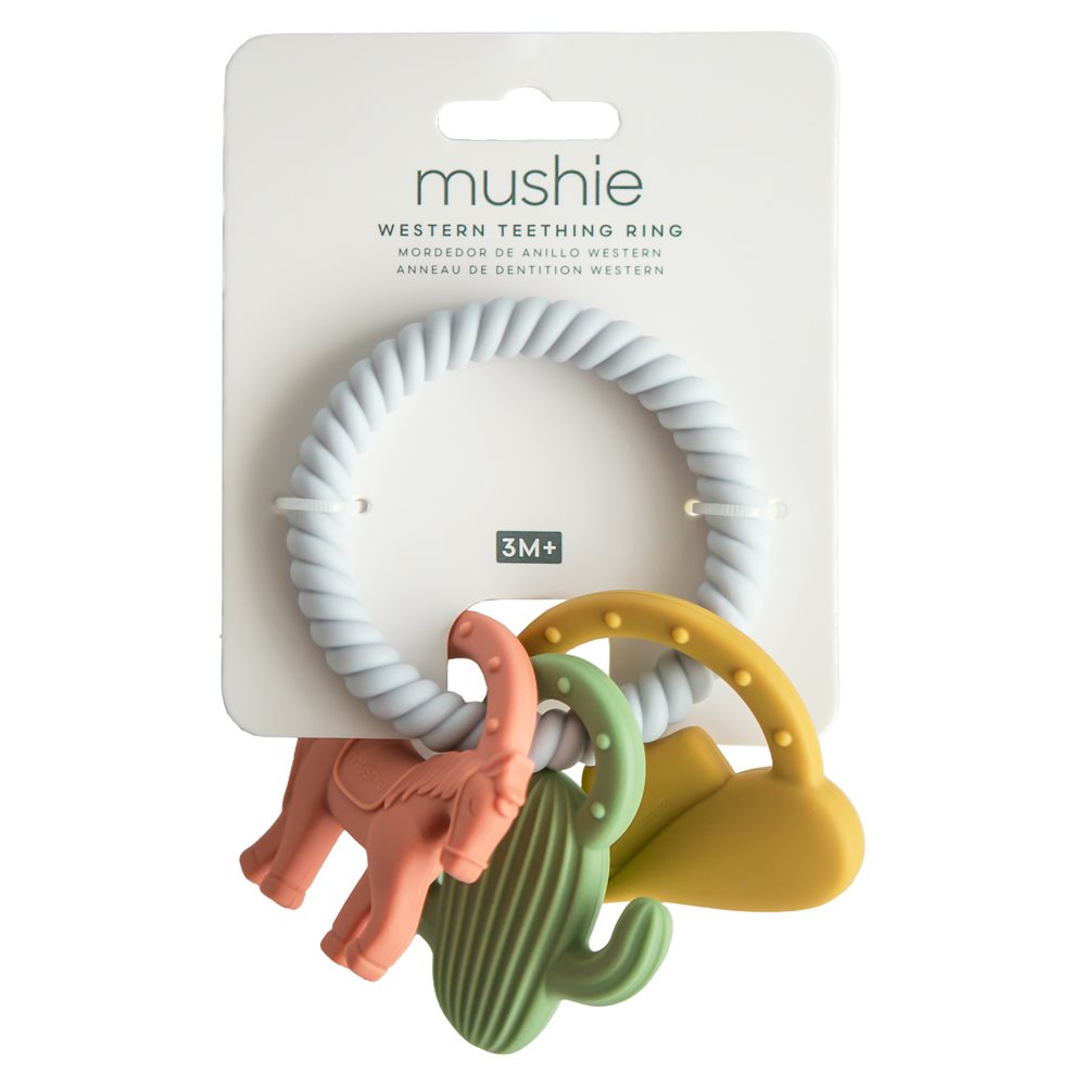 Mushie Teething Ring Western