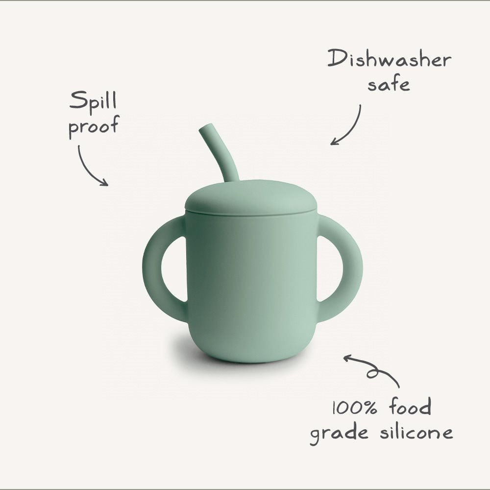 Mushie Silicone Training Cup + Straw Bees