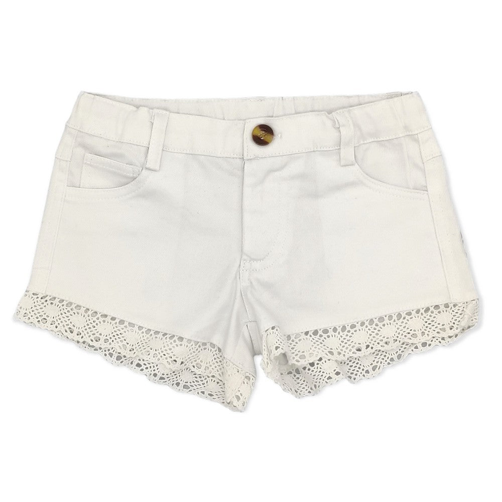 Girl White Lace Shorts