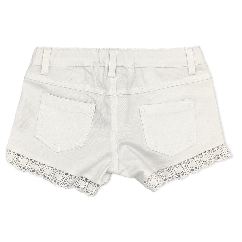 Girl White Lace Shorts