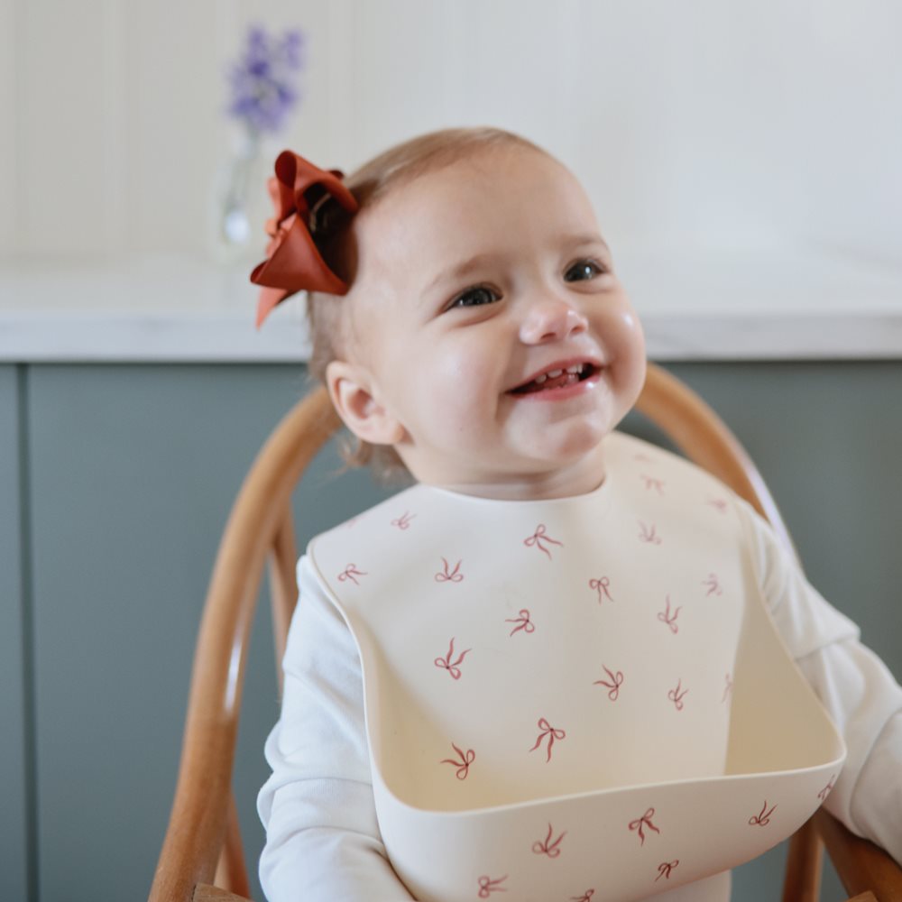 Mushie Silicone Bib Bows