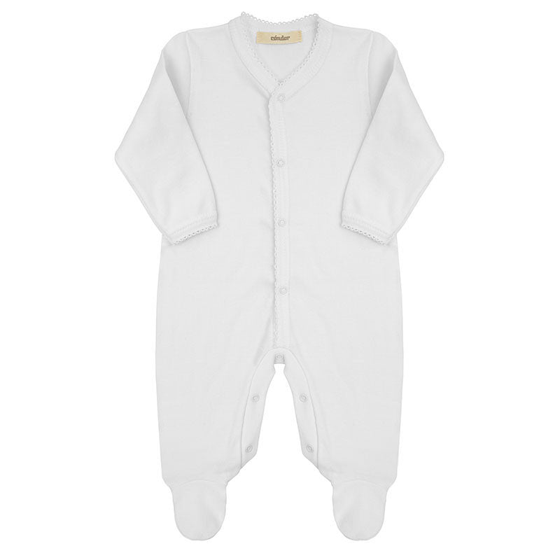 Baby Romper with Picot Edging