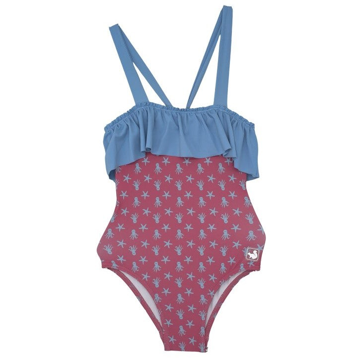 Girl Octopus & Star Fish Strawberry Swimsuit