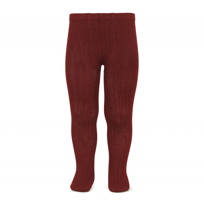 Condor Burgundy Ribbed Tights