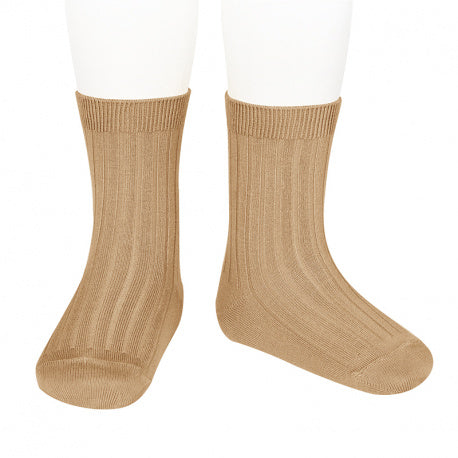 Condor Camel Rib Short Socks
