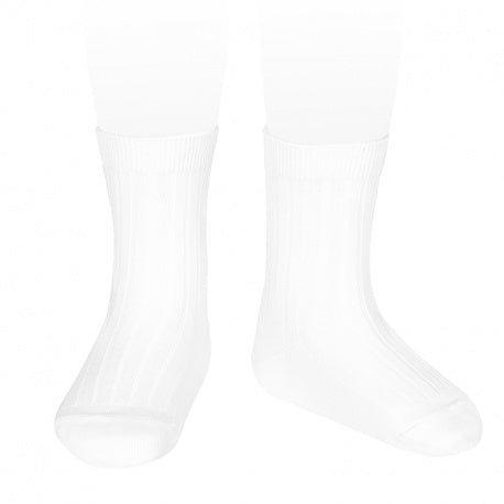 Condor White Rib Short Socks