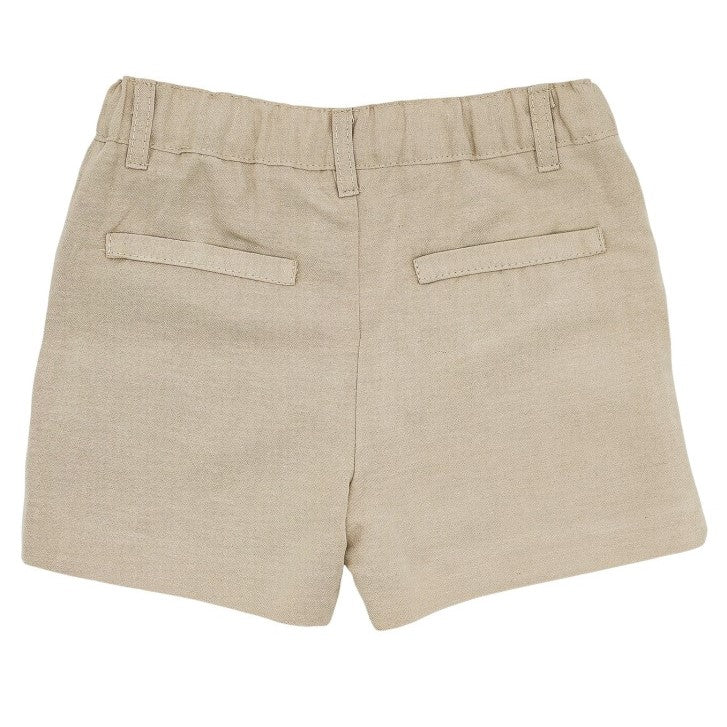 Boy Khaki Linen Shorts