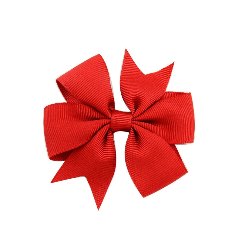 Poppy Red Bow Clip