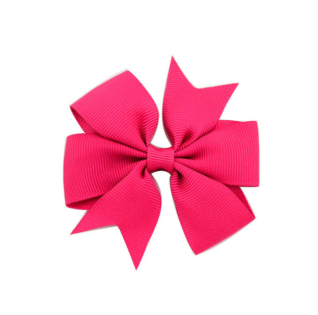 Shocking Pink Bow Clip