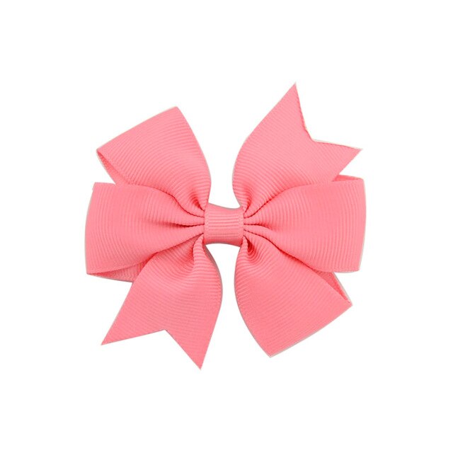 Coral Rose Bow Clip