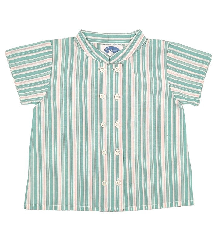 Baby Green & Pink Striped Shirt