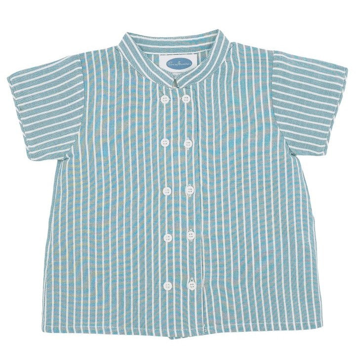 Baby Boy Blue & White Stripe Shirt