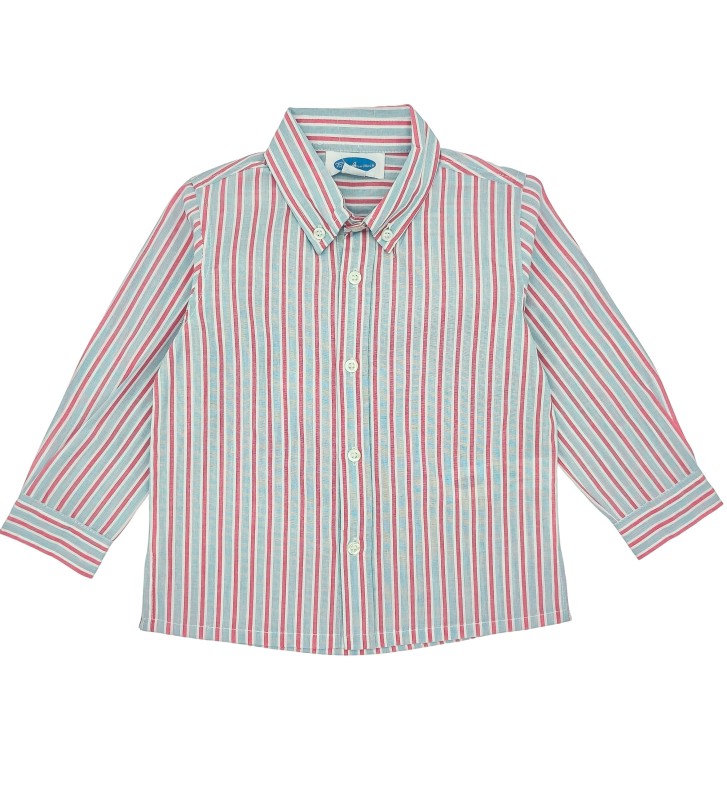 Boy Blue & Red Striped Classic Shirt