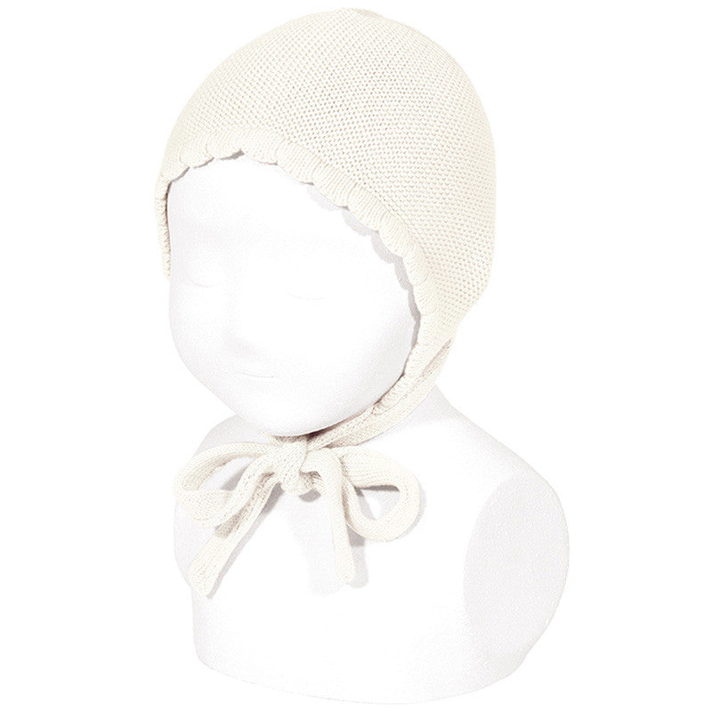 Condor Classic Garter Stitch Bonnet Ivory