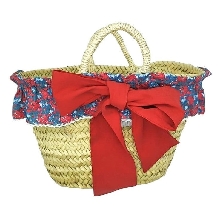 Coral Floral Basket