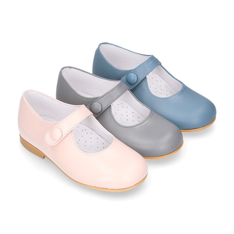 Girl Pearl Grey Mary Jane Shoes