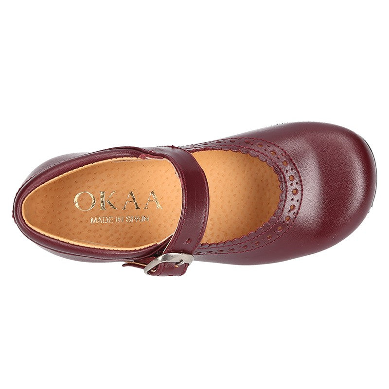 Girl Burgundy Mary Jane Shoes