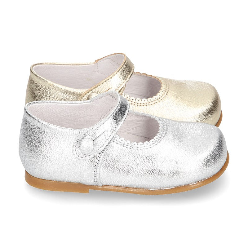 Baby Gold Mary Jane Shoes