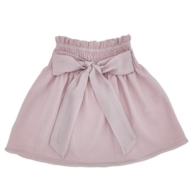 Girl Pink Glitter Bow Skirt