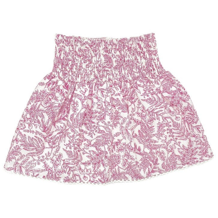 Girl Burgundy Toile Skirt