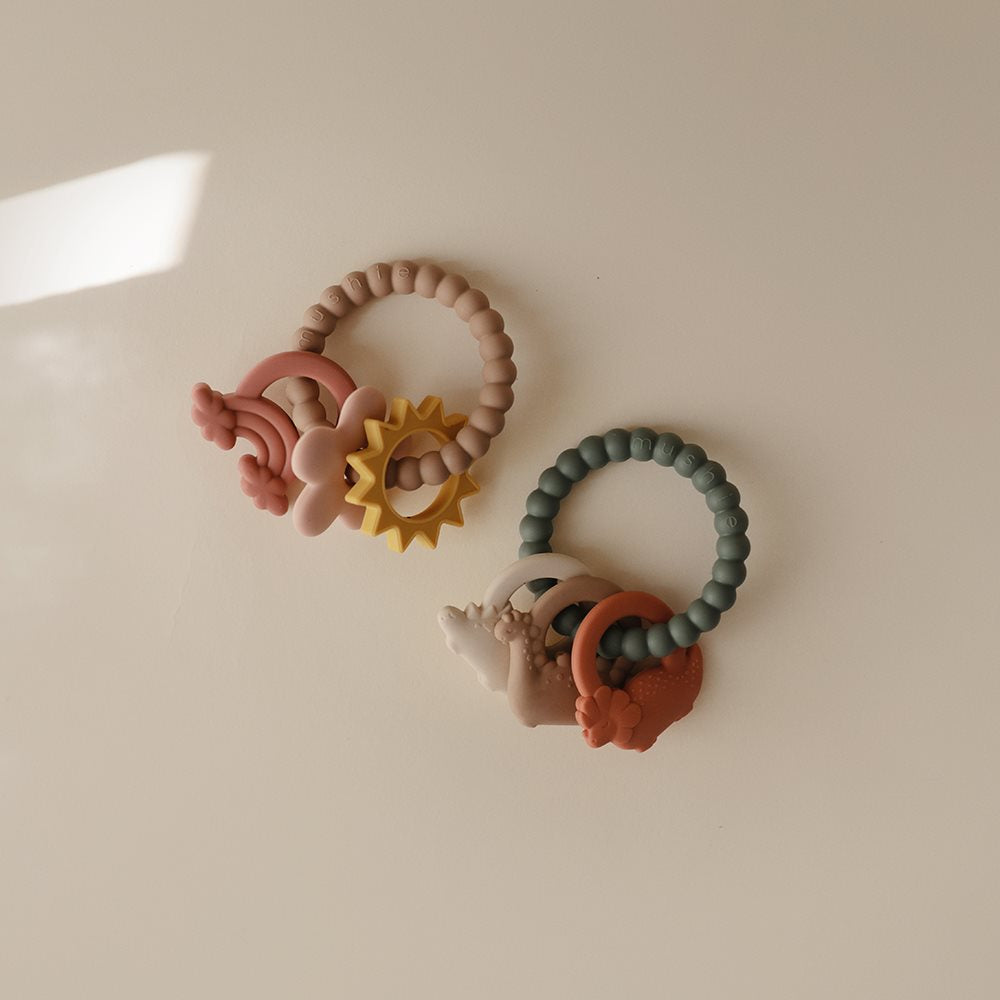 Mushie Teething Ring Dinosaurs
