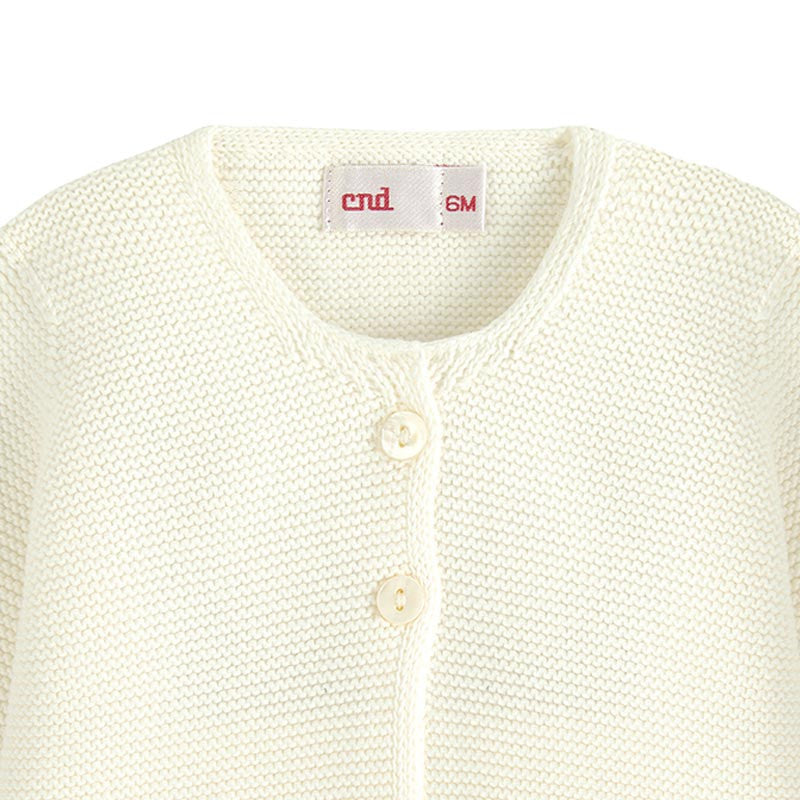 Condor Garter Stitch Cardigan Ivory