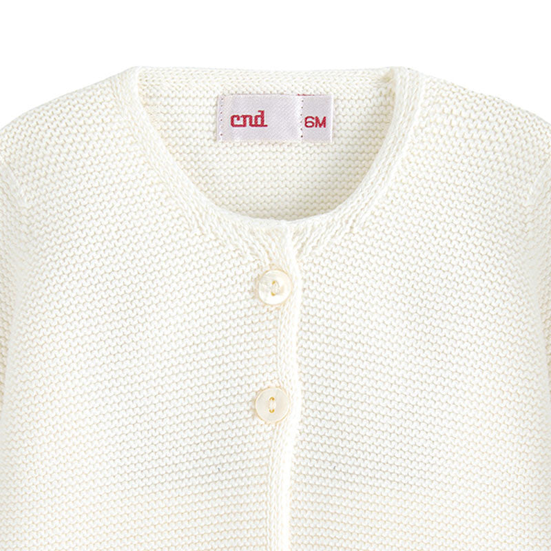 Condor Garter Stitch Cardigan Cream