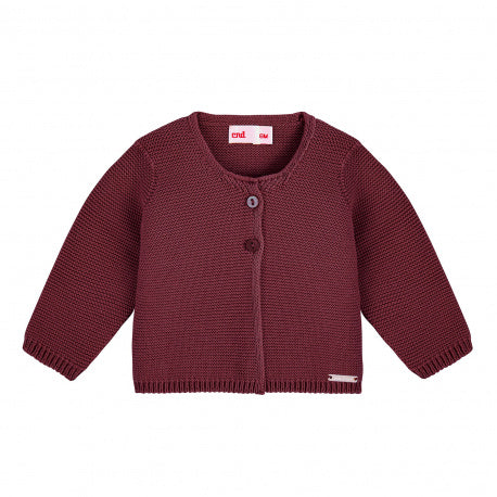 Condor Garter Stitch Cardigan Garnet