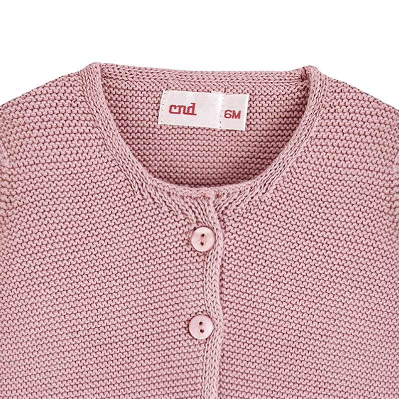 Condor Garter Stitch Cardigan Dusty Pink