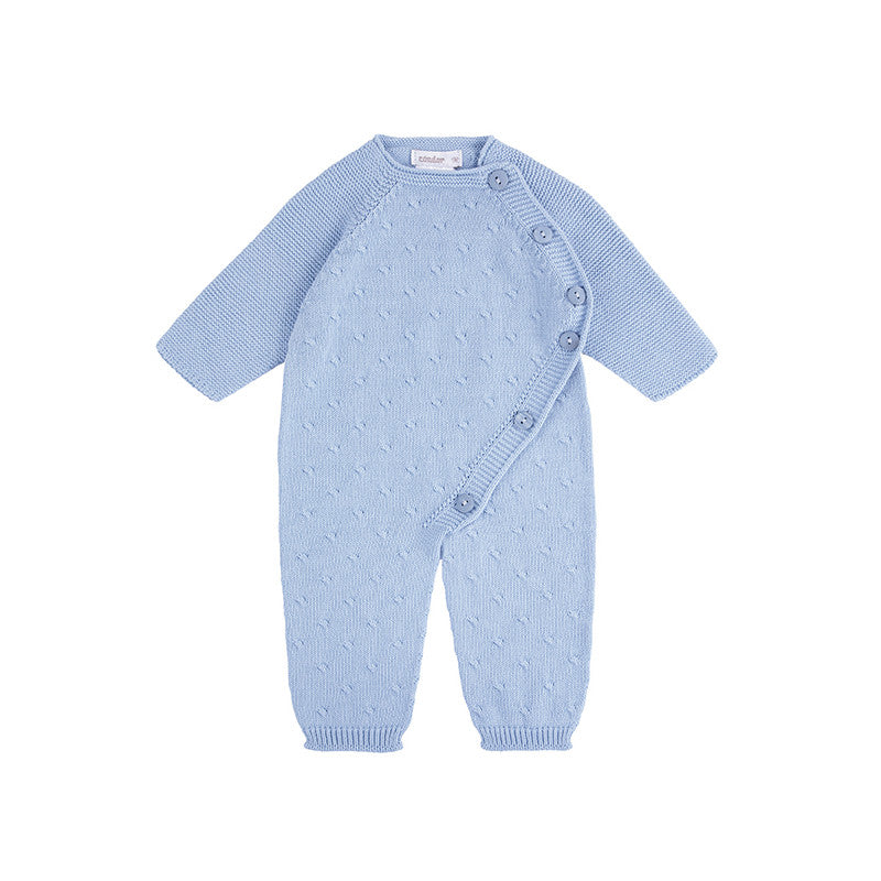 Condor Garter Stitch Textured Rompersuit Bluish