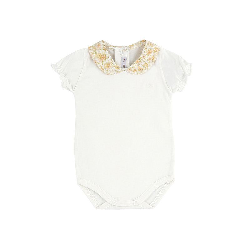 Condor Heart Embroidery Body with Liberty Round Neck Cream/Yellow