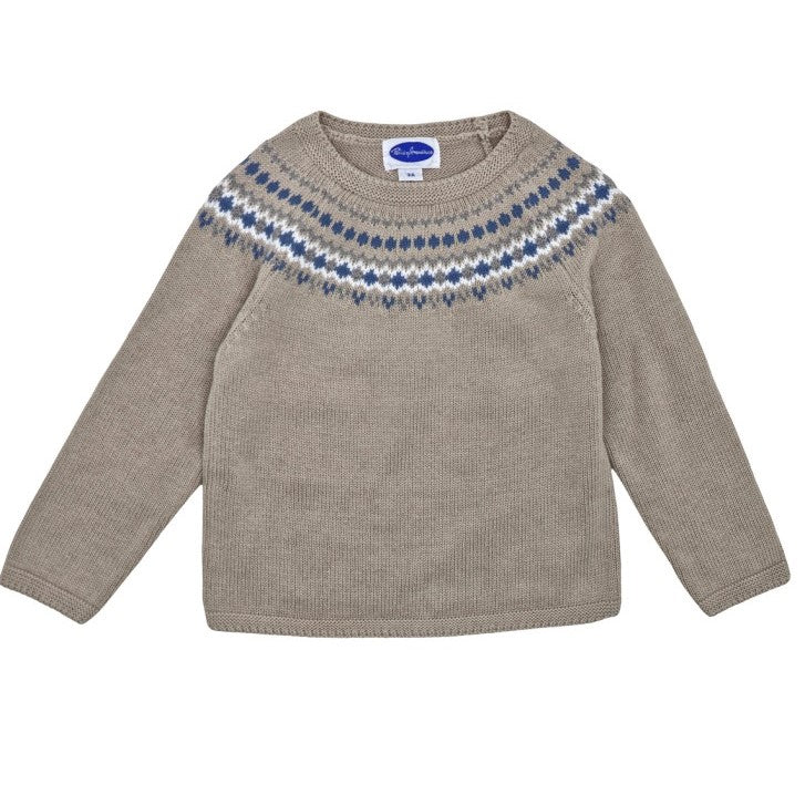 Traditional Beige Fair Isle Jumper