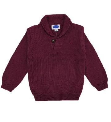 Boy Classic Burgundy Jumper with Button