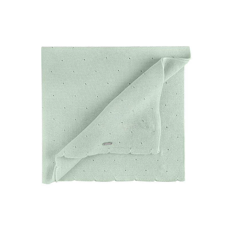 Condor Garter Stitch Shawl with Large Grosgrain Bow Wasabi